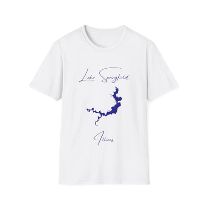 Illinois  Lake  Springfield  T-shirt  front  position  view  from  front  white.webp