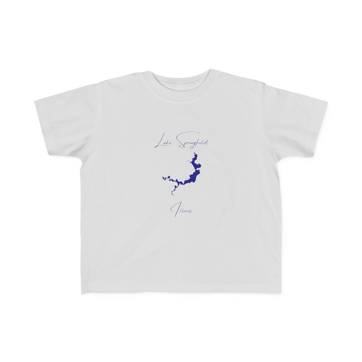 Illinois  Lake  Springfield  Toddler  T-shirt  front  position  view  from  front  silver.webp