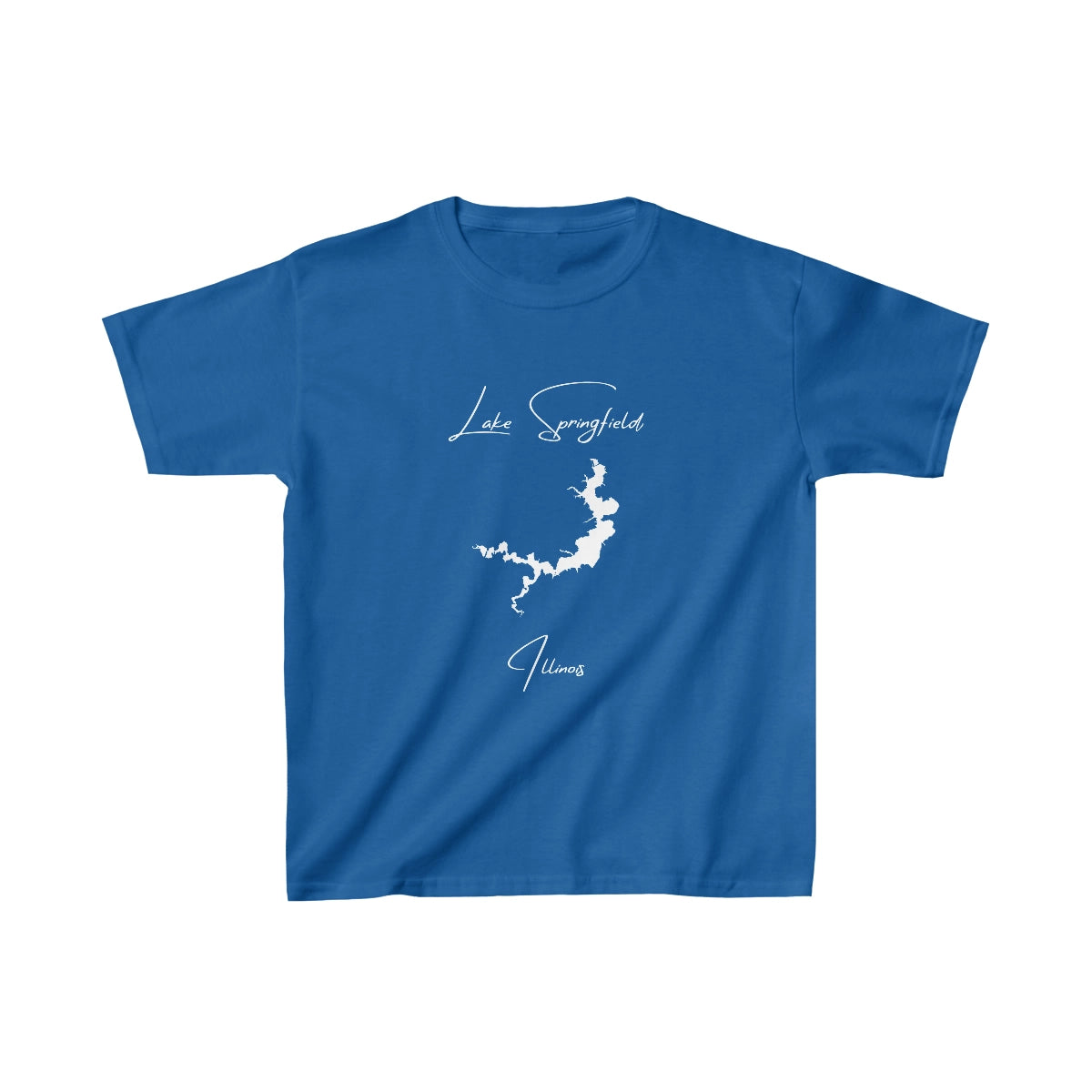 Illinois  Lake  Springfield  Youth  T-shirt  front  position  view  from  front  royal.webp