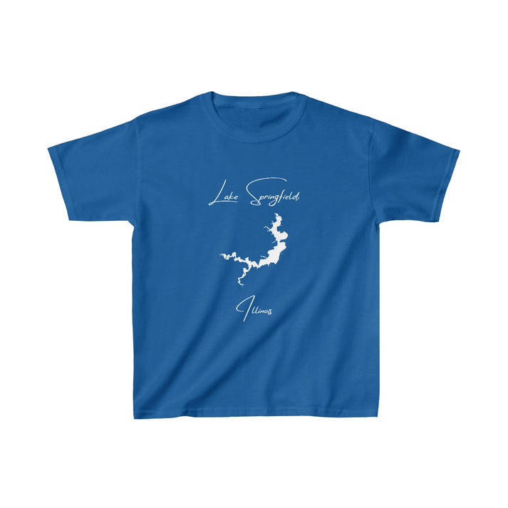 Illinois  Lake  Springfield  Youth  T-shirt  front  position  view  from  front  royal.webp