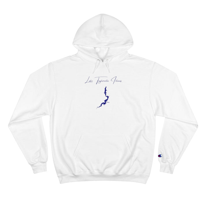 Illinois  Lake  Taylorville  Hoodie  front  position  view  from  front  white.webp