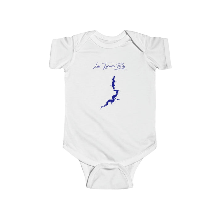 Illinois  Lake  Taylorville  Onesie  front  position  view  from  front  white.webp