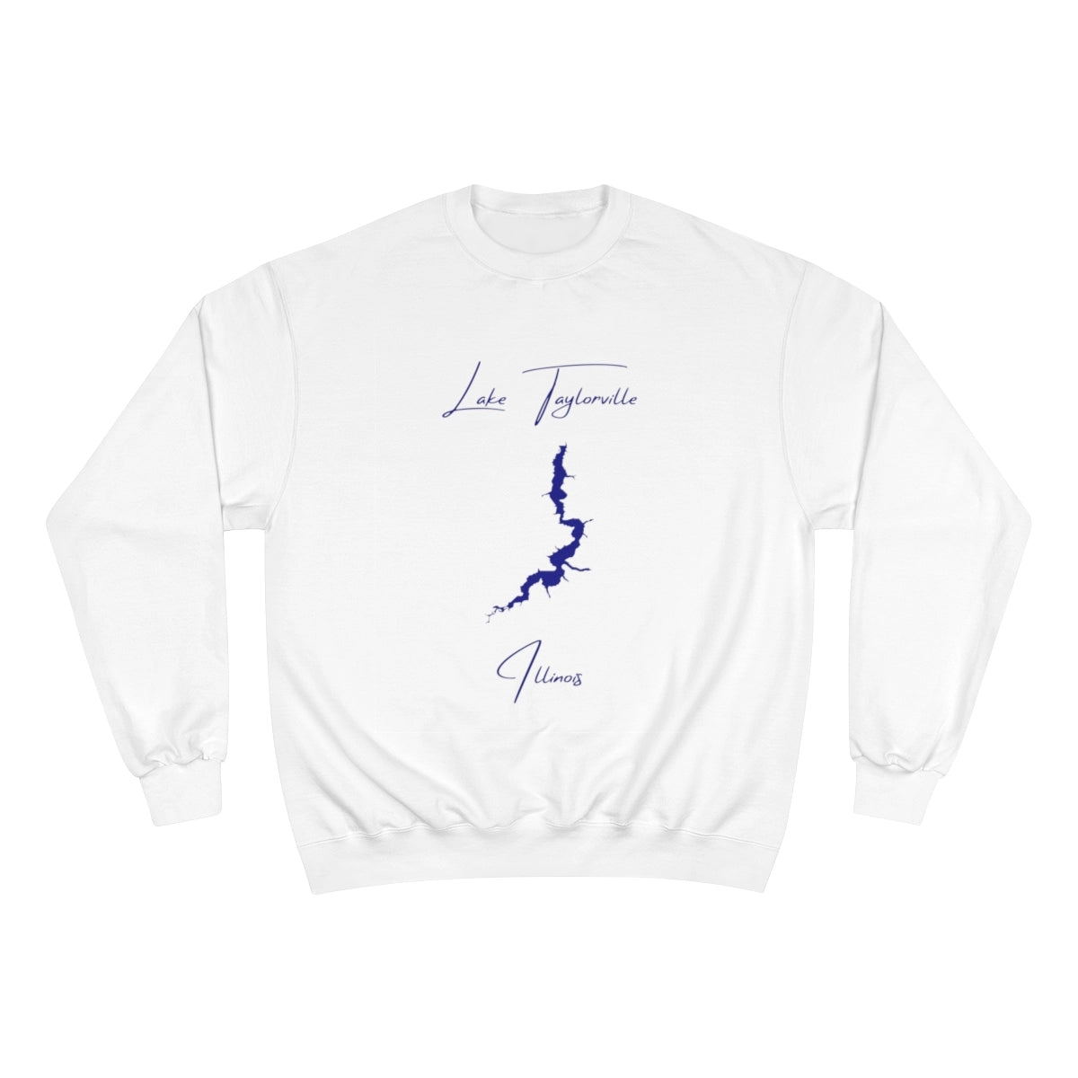 Illinois  Lake  Taylorville  Sweatshirt  front  position  view  from  front  white.webp