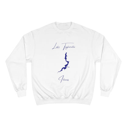 Illinois  Lake  Taylorville  Sweatshirt  front  position  view  from  front  white.webp