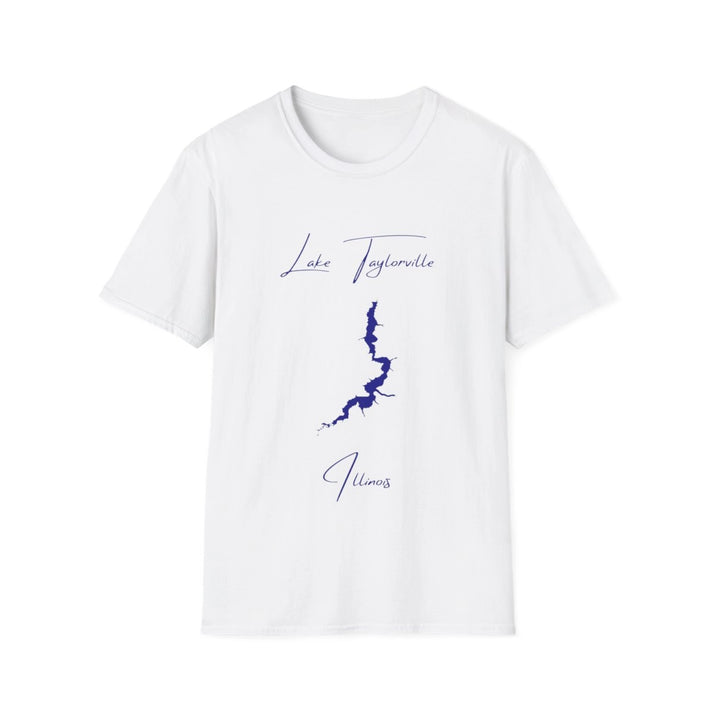 Illinois  Lake  Taylorville  T-shirt  front  position  view  from  front  white.webp