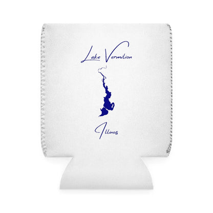 Illinois  Lake  Vermilion  Can  Koozie  front  position  view  from  front-1  white.webp