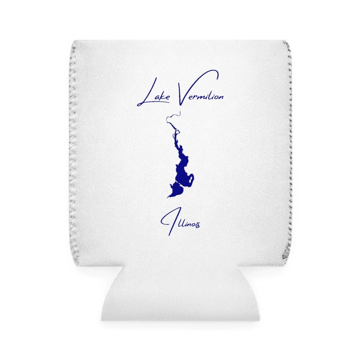 Illinois  Lake  Vermilion  Can  Koozie  front  position  view  from  front-1  white.webp