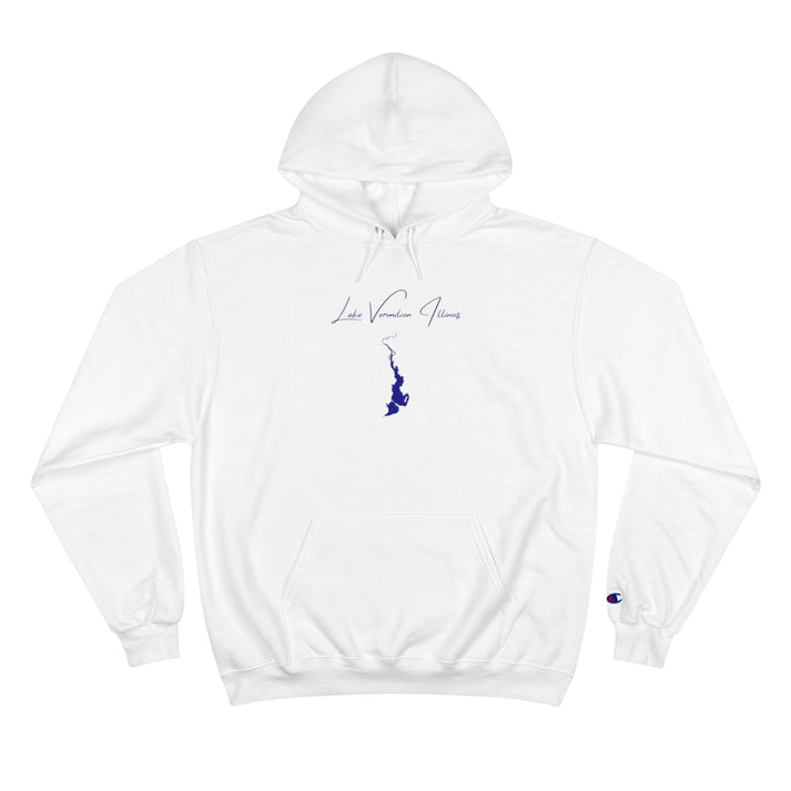 Illinois  Lake  Vermilion  Hoodie  front  position  view  from  front  white.webp