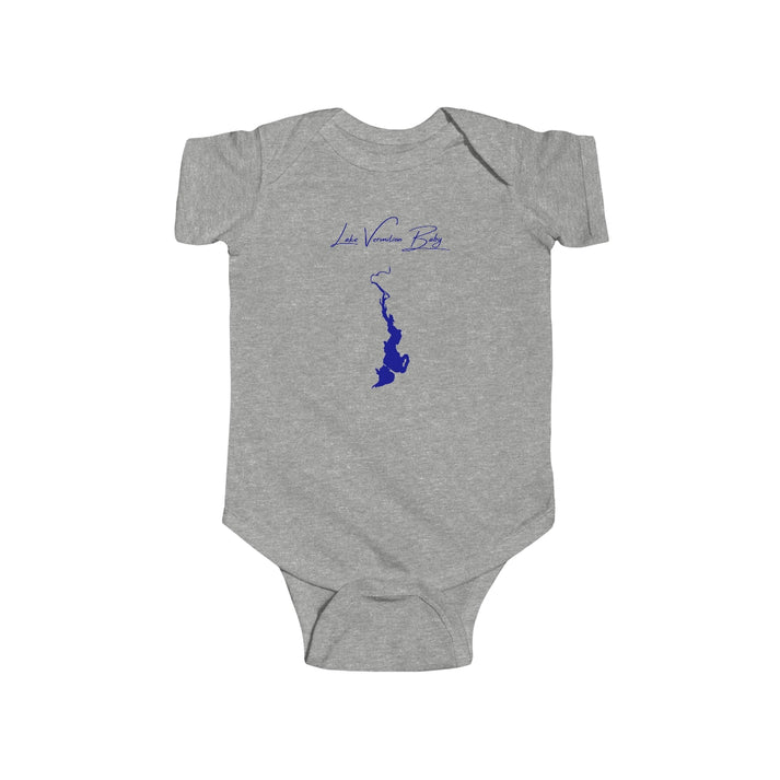 Illinois  Lake  Vermilion  Onesie  front  position  view  from  front  heather.webp