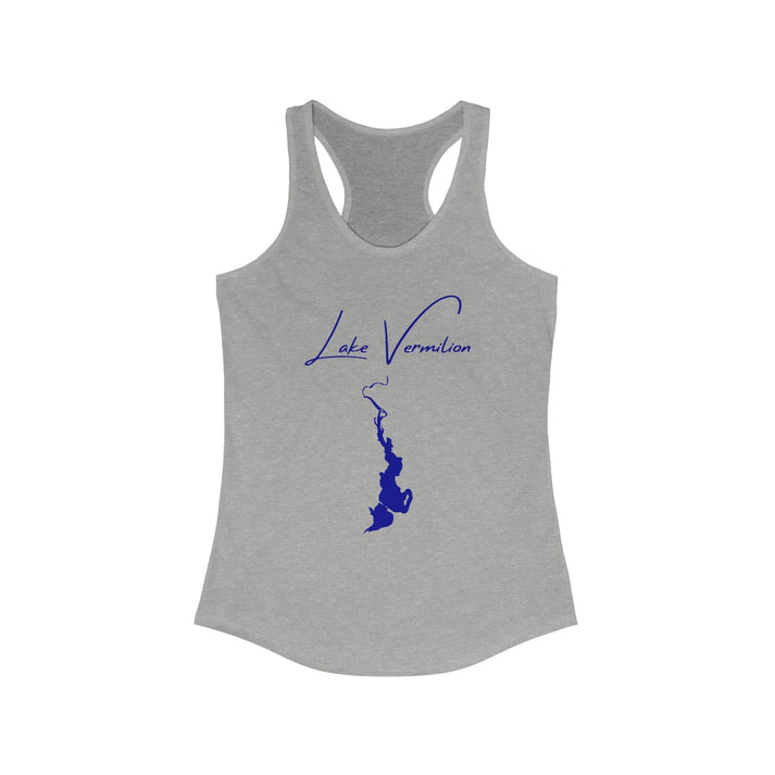 Illinois  Lake  Vermilion  Racerback-Tank  front  position  view  from  front  heather  grey.webp