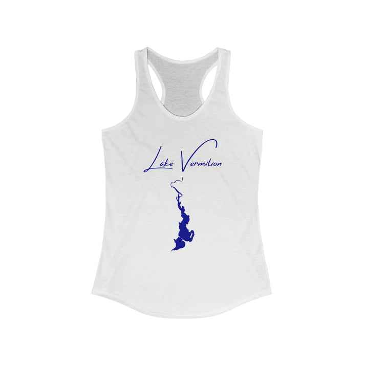 Illinois  Lake  Vermilion  Racerback-Tank  front  position  view  from  front  solid  white.webp
