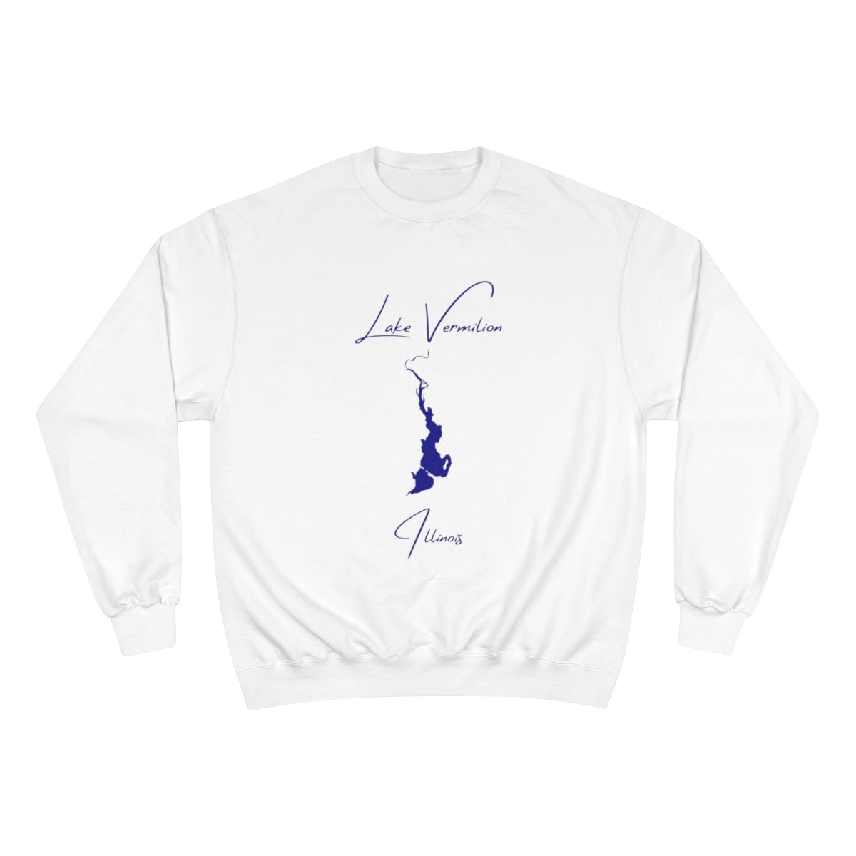 Illinois  Lake  Vermilion  Sweatshirt  front  position  view  from  front  white.webp