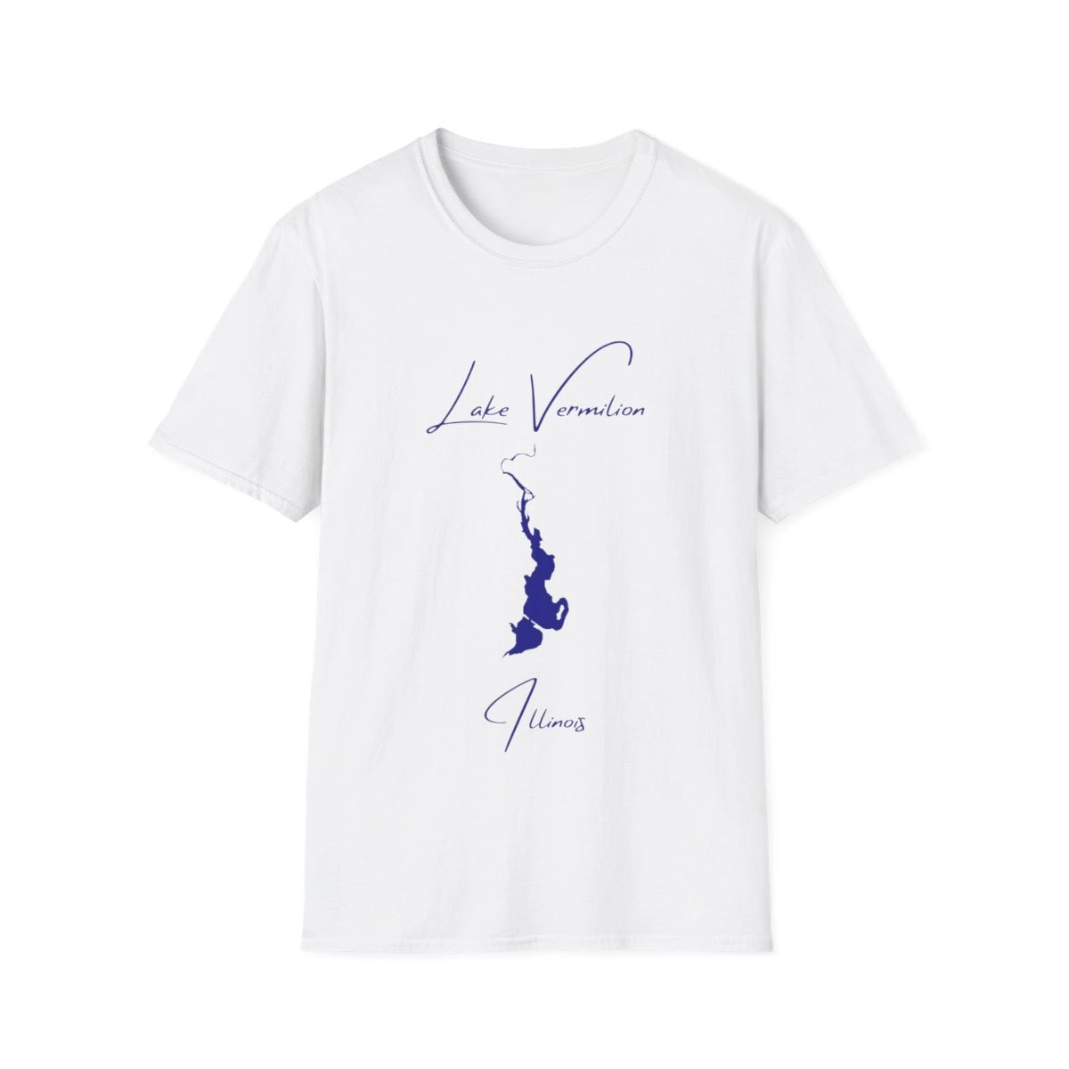 Illinois  Lake  Vermilion  T-shirt  front  position  view  from  front  white.webp
