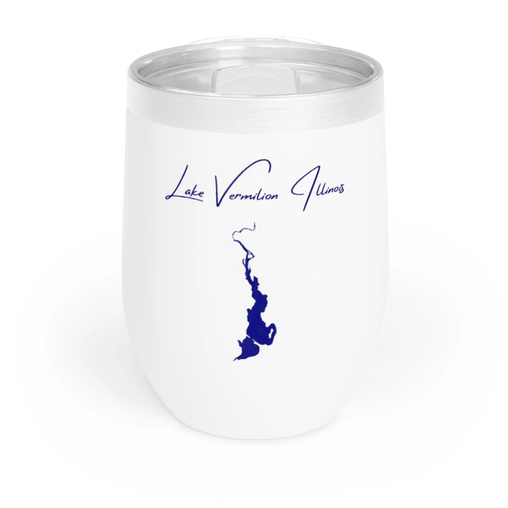 Illinois  Lake  Vermilion  Wine  Tumbler  front  position  view  from  front  white.webp