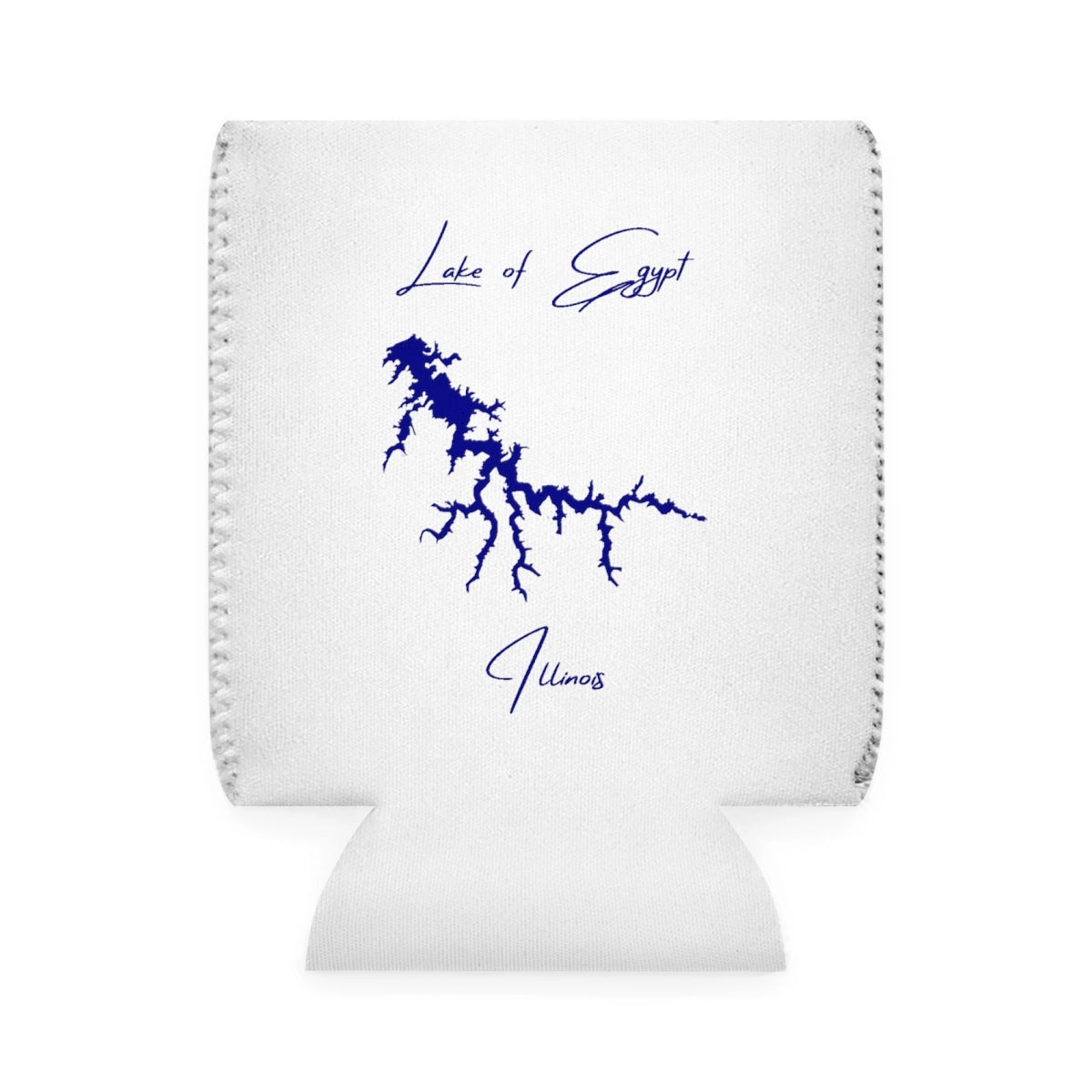 Illinois  Lake  of  Egypt  Can  Koozie  front  position  view  from  front-1  white.webp