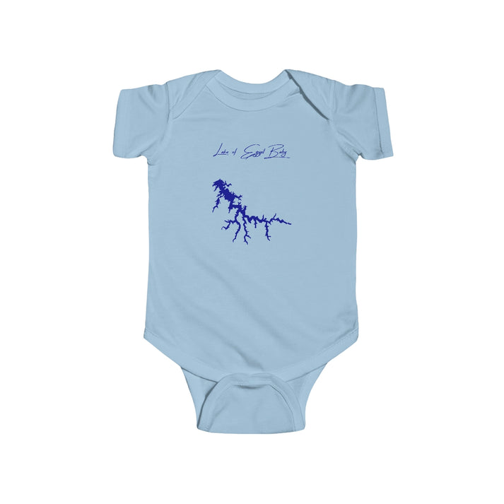 Illinois  Lake  of  Egypt  Onesie  front  position  view  from  front  light  blue.webp