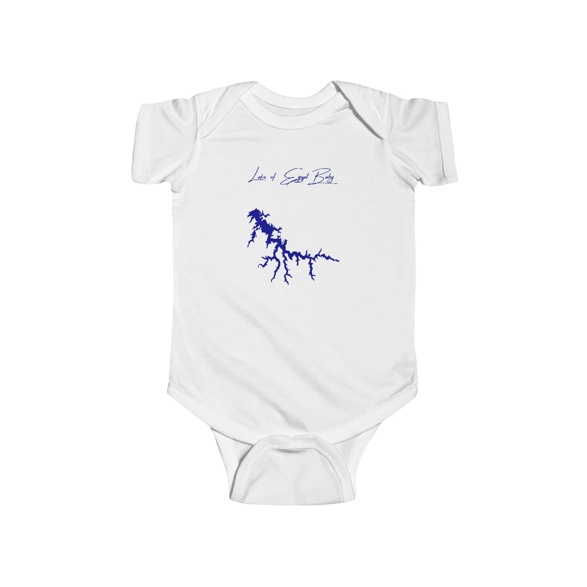 Illinois  Lake  of  Egypt  Onesie  front  position  view  from  front  white.webp