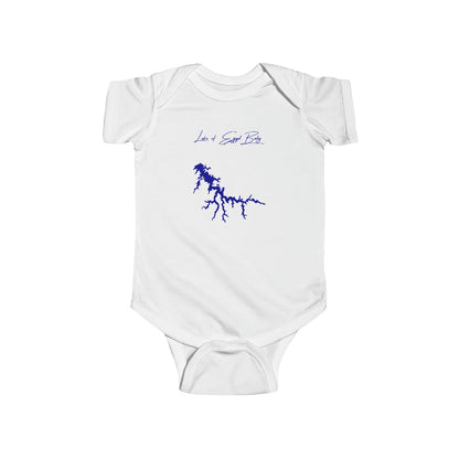 Illinois  Lake  of  Egypt  Onesie  front  position  view  from  front  white.webp