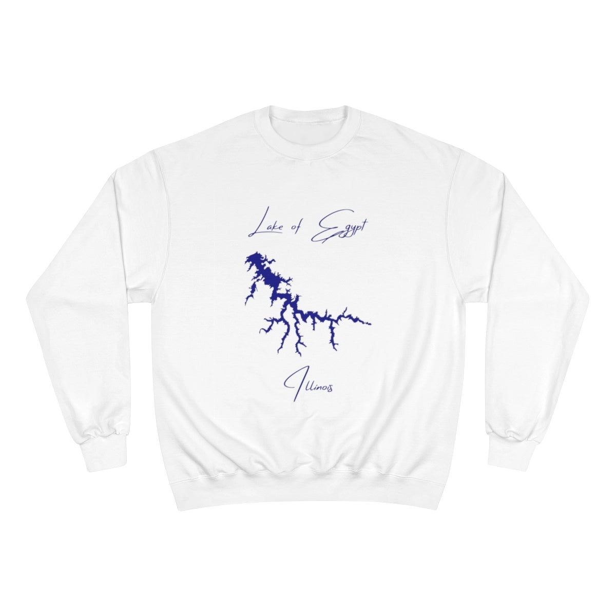 Illinois  Lake  of  Egypt  Sweatshirt  front  position  view  from  front  white.webp