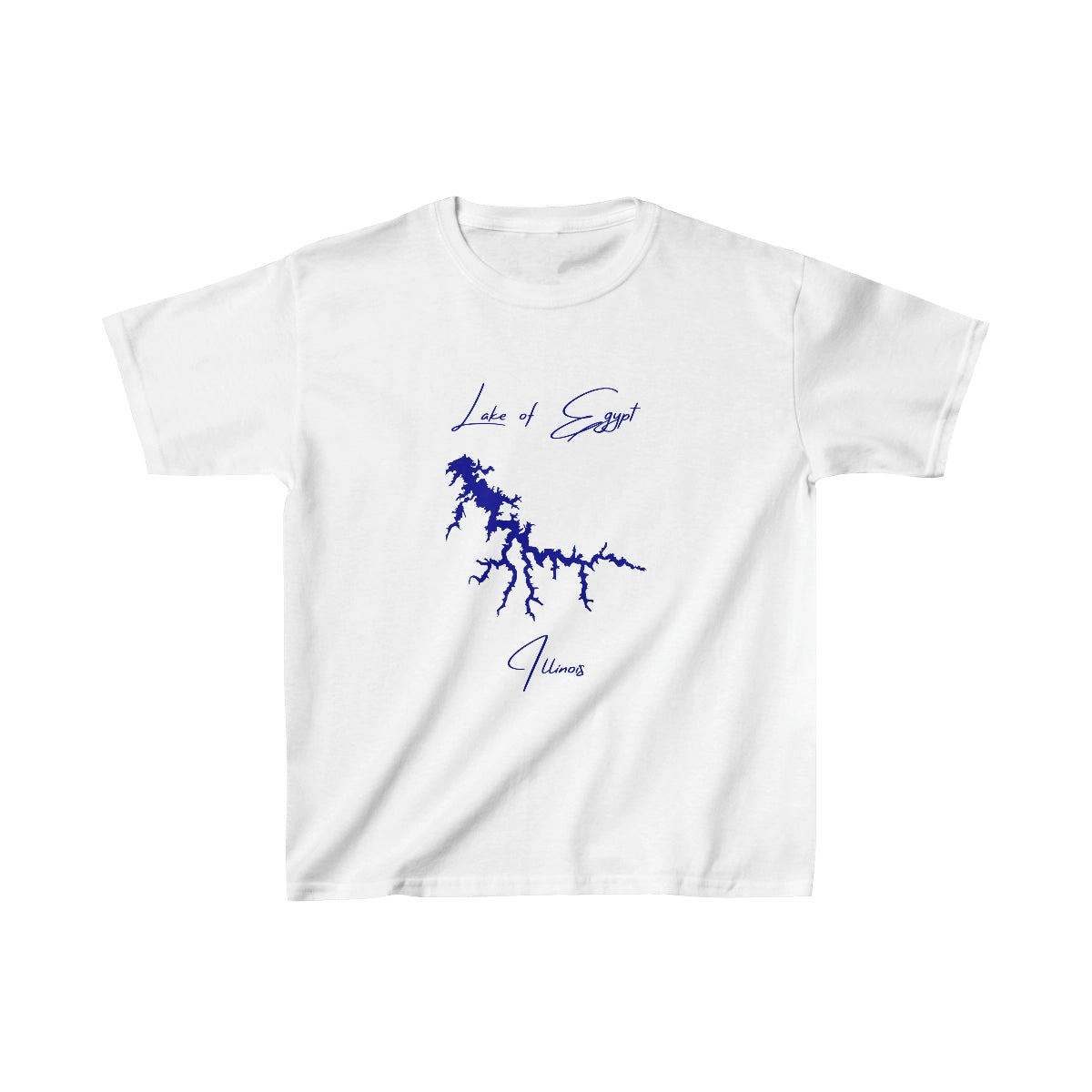 Illinois  Lake  of  Egypt  Youth  T-shirt  front  position  view  from  front  white.webp