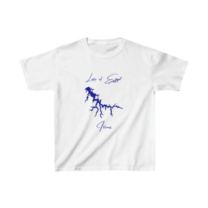 Illinois  Lake  of  Egypt  Youth  T-shirt  front  position  view  from  front  white.webp