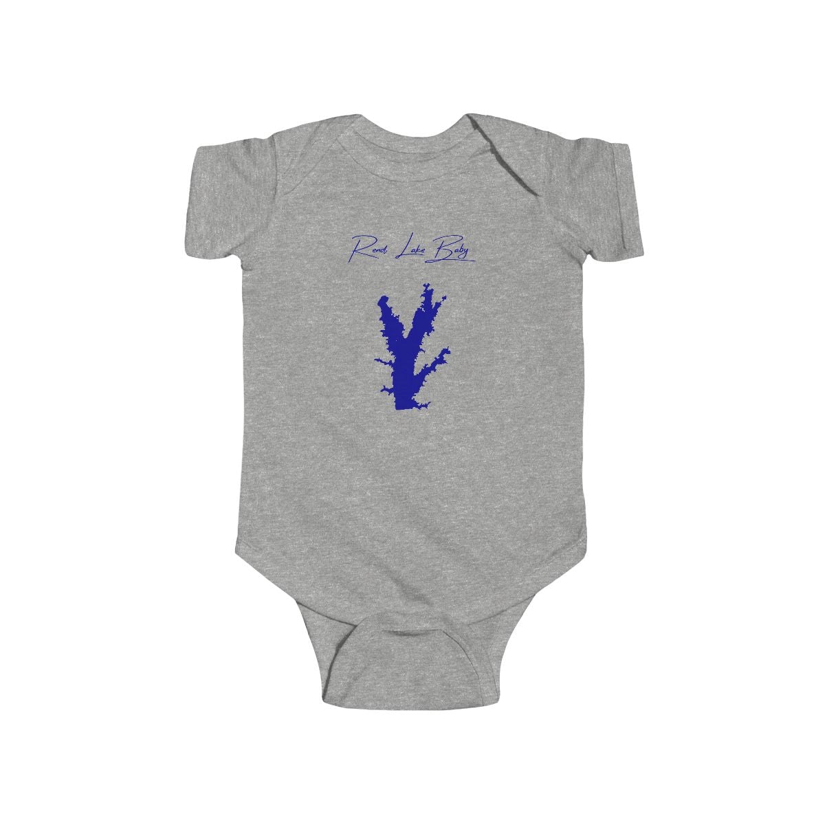 Illinois  Rend  Lake  Onesie  front  position  view  from  front  heather.webp