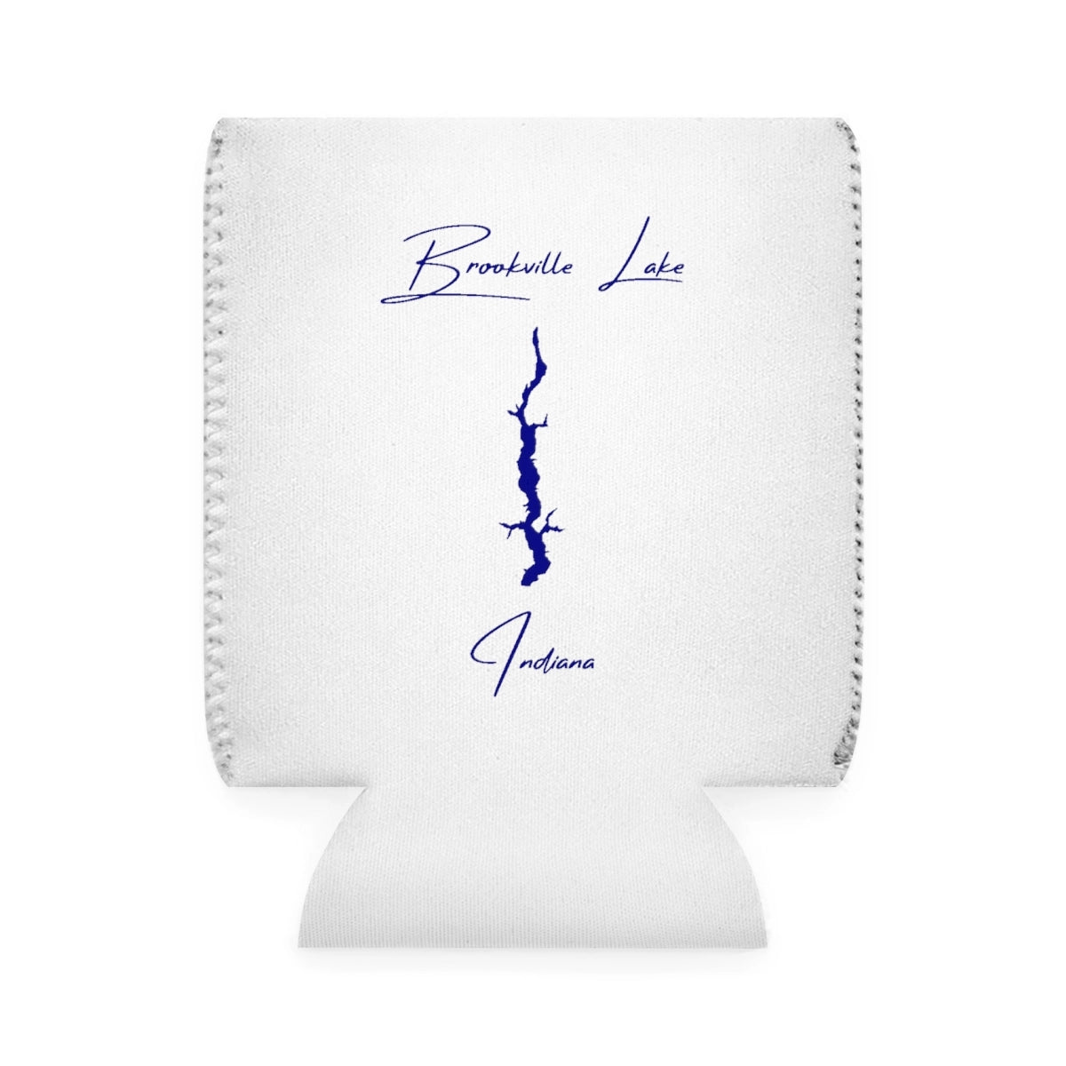 Indiana  Brookville  Lake  Can  Koozie  front  position  view  from  front-1  white.webp