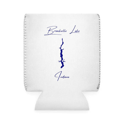 Indiana  Brookville  Lake  Can  Koozie  front  position  view  from  front-1  white.webp