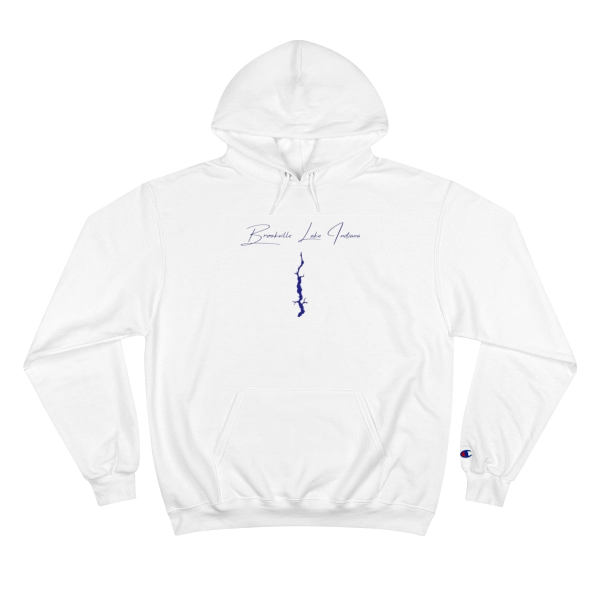 Indiana  Brookville  Lake  Hoodie  front  position  view  from  front  white.webp