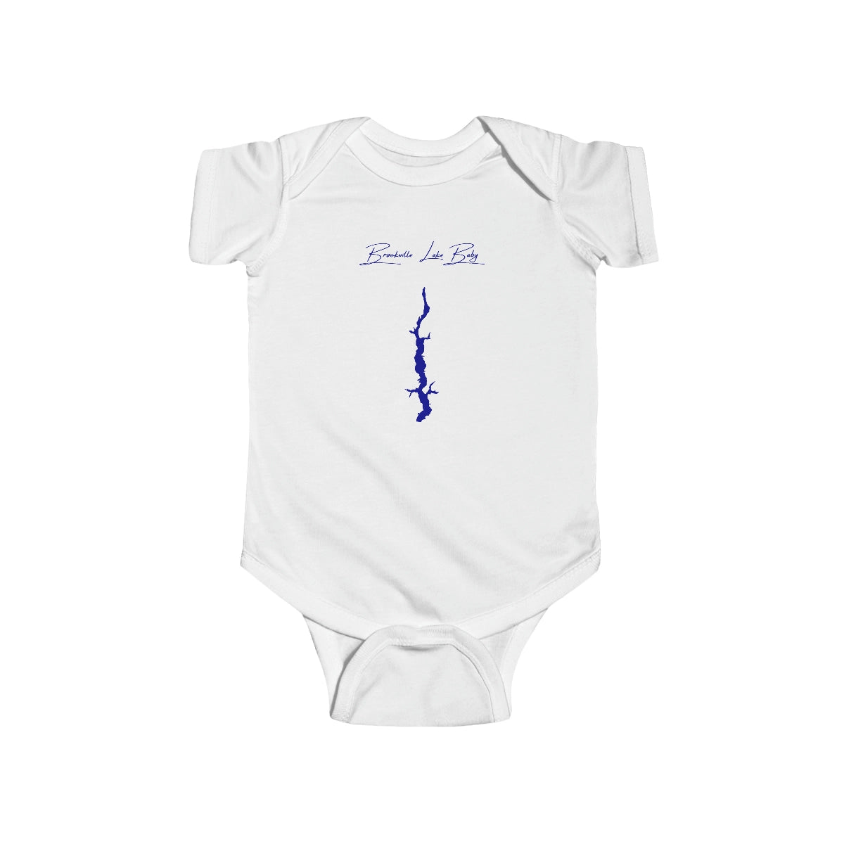 Indiana  Brookville  Lake  Onesie  front  position  view  from  front  white.webp