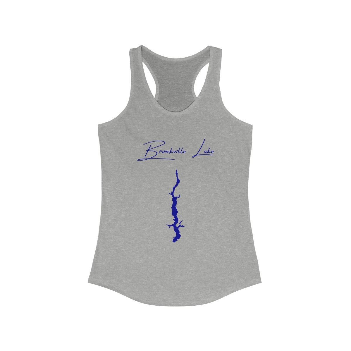 Indiana  Brookville  Lake  Racerback-Tank  front  position  view  from  front  heather  grey.webp