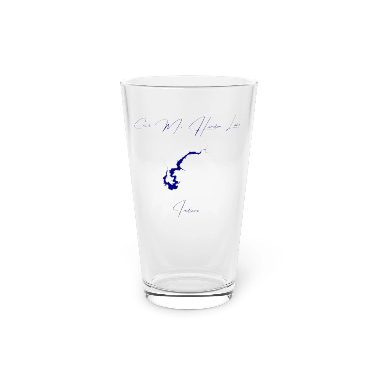 Indiana  Cecil  M.  Harden  Lake  16oz  Pint  Glass  front  position  view  from  front  16oz.webp