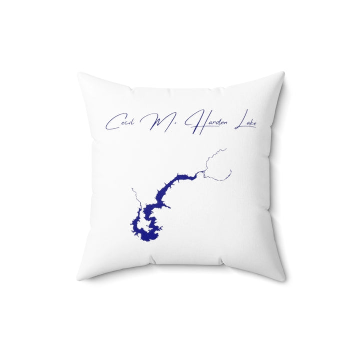 Indiana  Cecil  M.  Harden  Lake  Pillow  front  position  view  from  back  16  x  16.webp