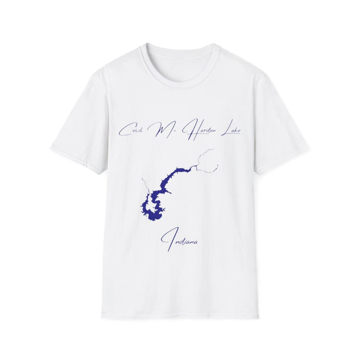 Indiana  Cecil  M.  Harden  Lake  T-shirt  front  position  view  from  front  white.webp