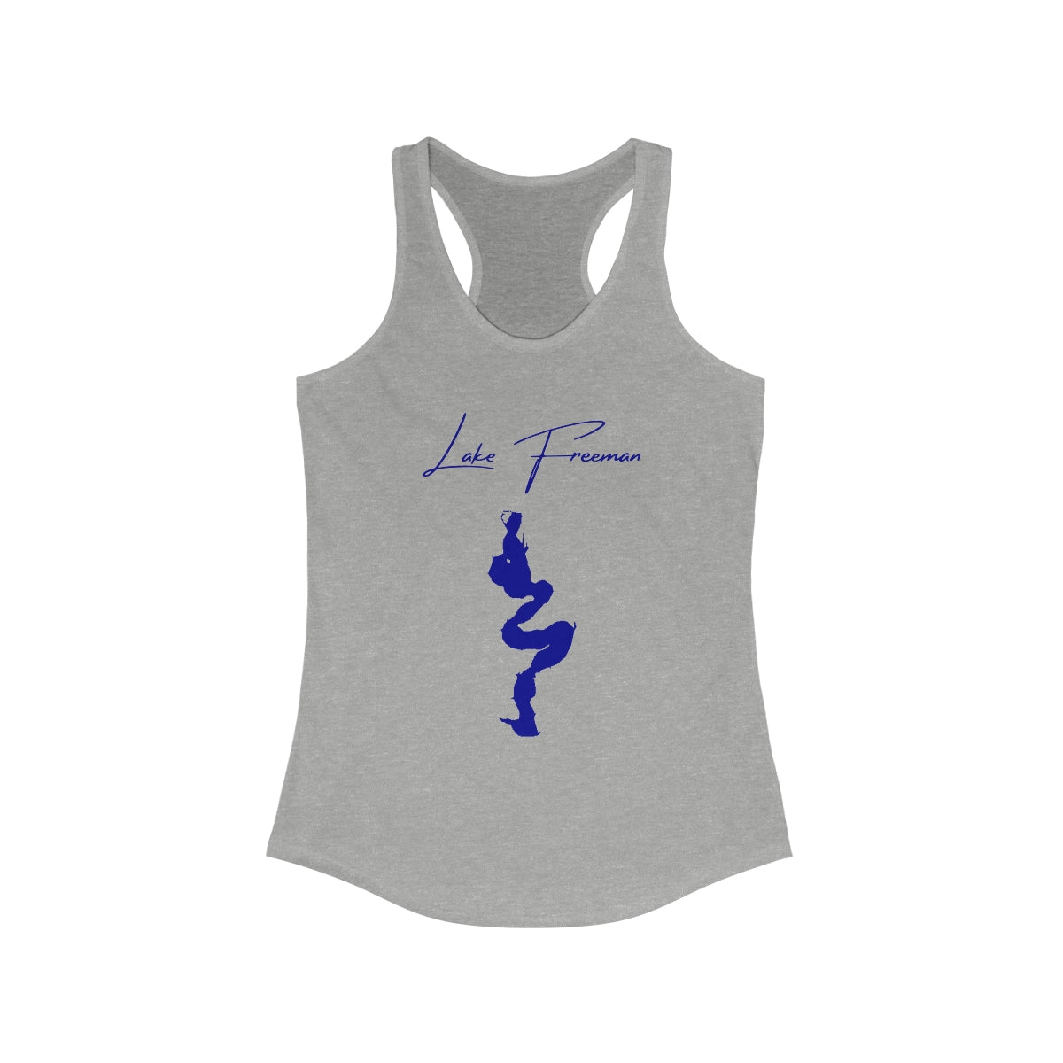 Indiana  Lake  Freeman  Racerback-Tank  front  position  view  from  front  heather  grey.webp