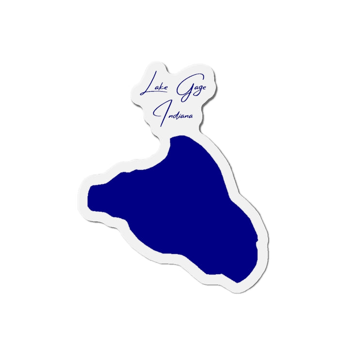 Indiana  Lake  Gage  Die  Cut  Magnet  front  position  view  from  front  4  x  4.webp