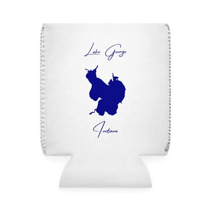 Indiana  Lake  George  Can  Koozie  front  position  view  from  front-1  white.webp
