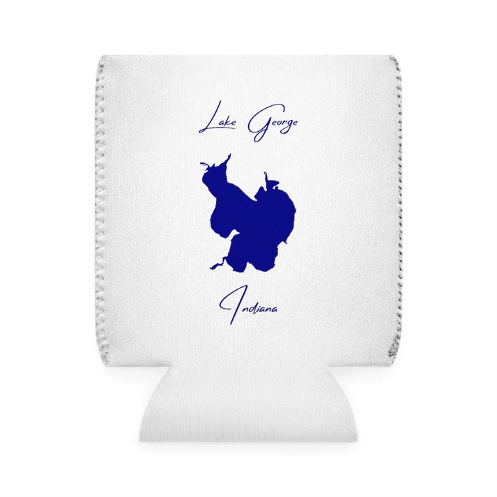 Indiana  Lake  George  Can  Koozie  front  position  view  from  front-1  white.webp