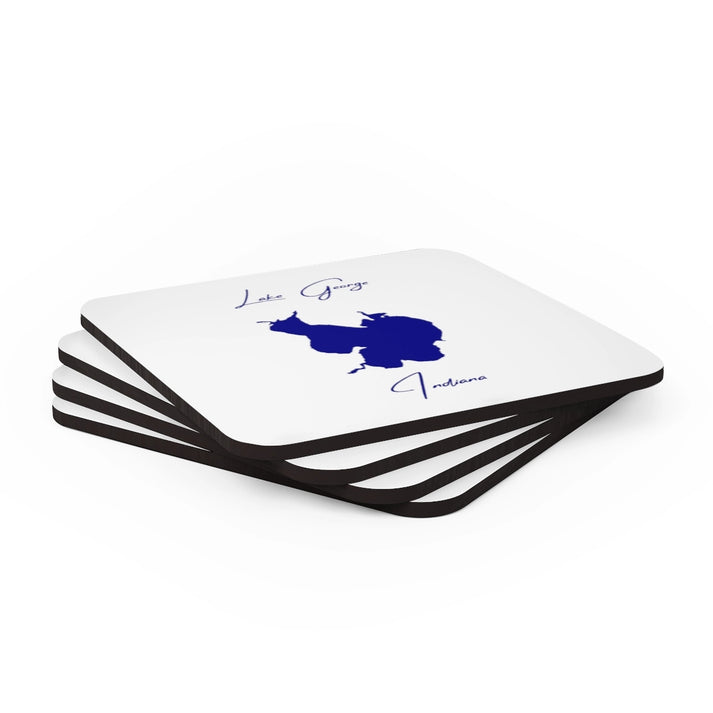 Indiana  Lake  George  Coaster  Set  front  position  view  from  stacked  3.75  x  3.75.webp