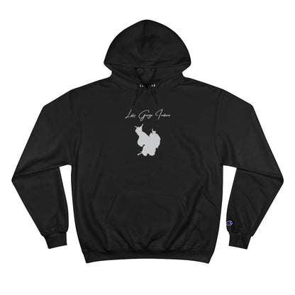Indiana  Lake  George  Hoodie  front  position  view  from  front  black.webp