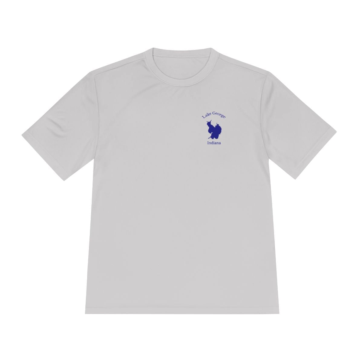 Indiana  Lake  George  Moisture  Wicking  Tee  front  position  view  from  front  silver.webp