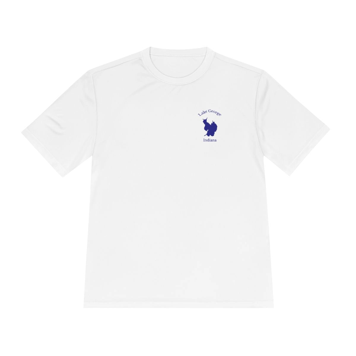 Indiana  Lake  George  Moisture  Wicking  Tee  front  position  view  from  front  white.webp