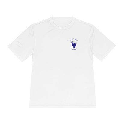 Indiana  Lake  George  Moisture  Wicking  Tee  front  position  view  from  front  white.webp