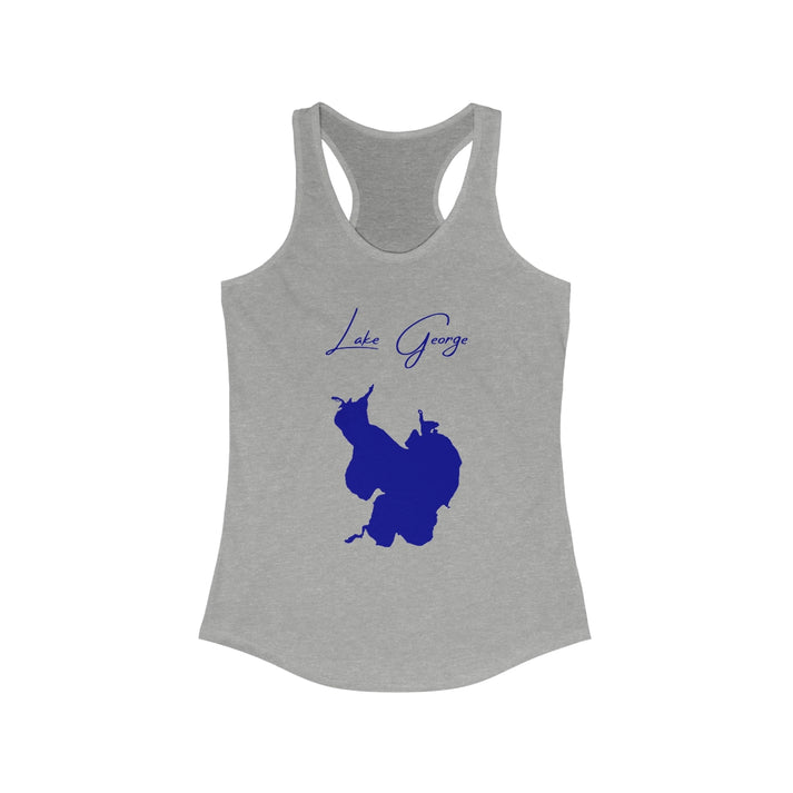 Indiana  Lake  George  Racerback-Tank  front  position  view  from  front  heather  grey.webp