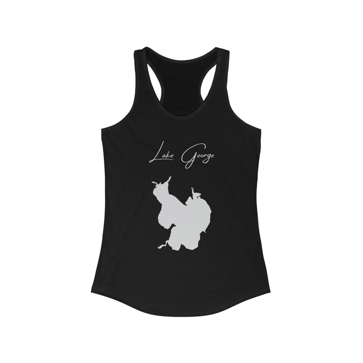 Indiana  Lake  George  Racerback-Tank  front  position  view  from  front  solid  black.webp