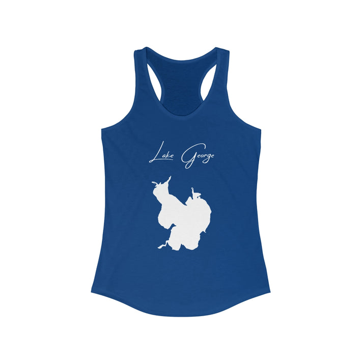 Indiana  Lake  George  Racerback-Tank  front  position  view  from  front  solid  royal.webp