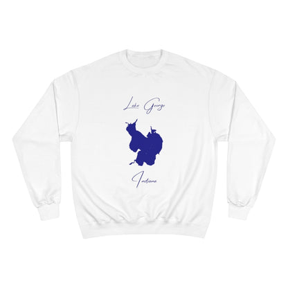Indiana  Lake  George  Sweatshirt  front  position  view  from  front  white.webp