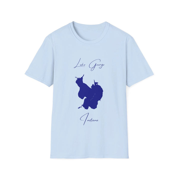 Indiana  Lake  George  T-shirt  front  position  view  from  front  light  blue.webp