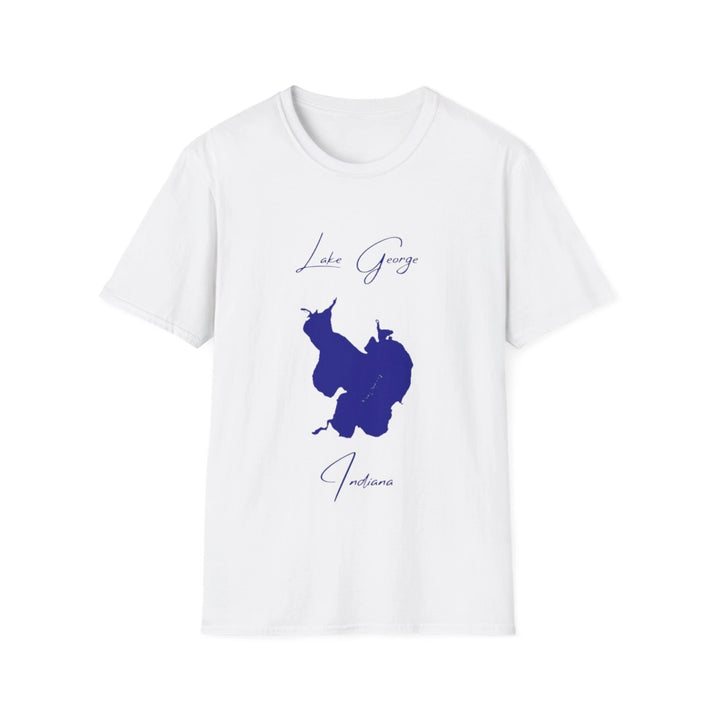 Indiana  Lake  George  T-shirt  front  position  view  from  front  white.webp
