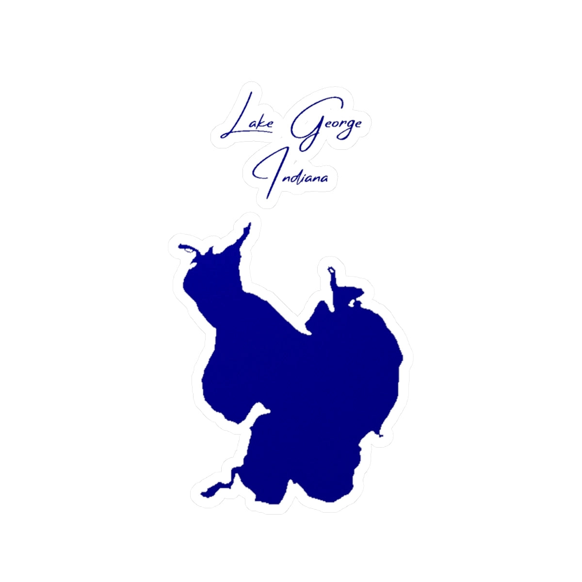 Indiana  Lake  George  Vinyl  Decal  other  position  view  from  front  4  x  6.webp